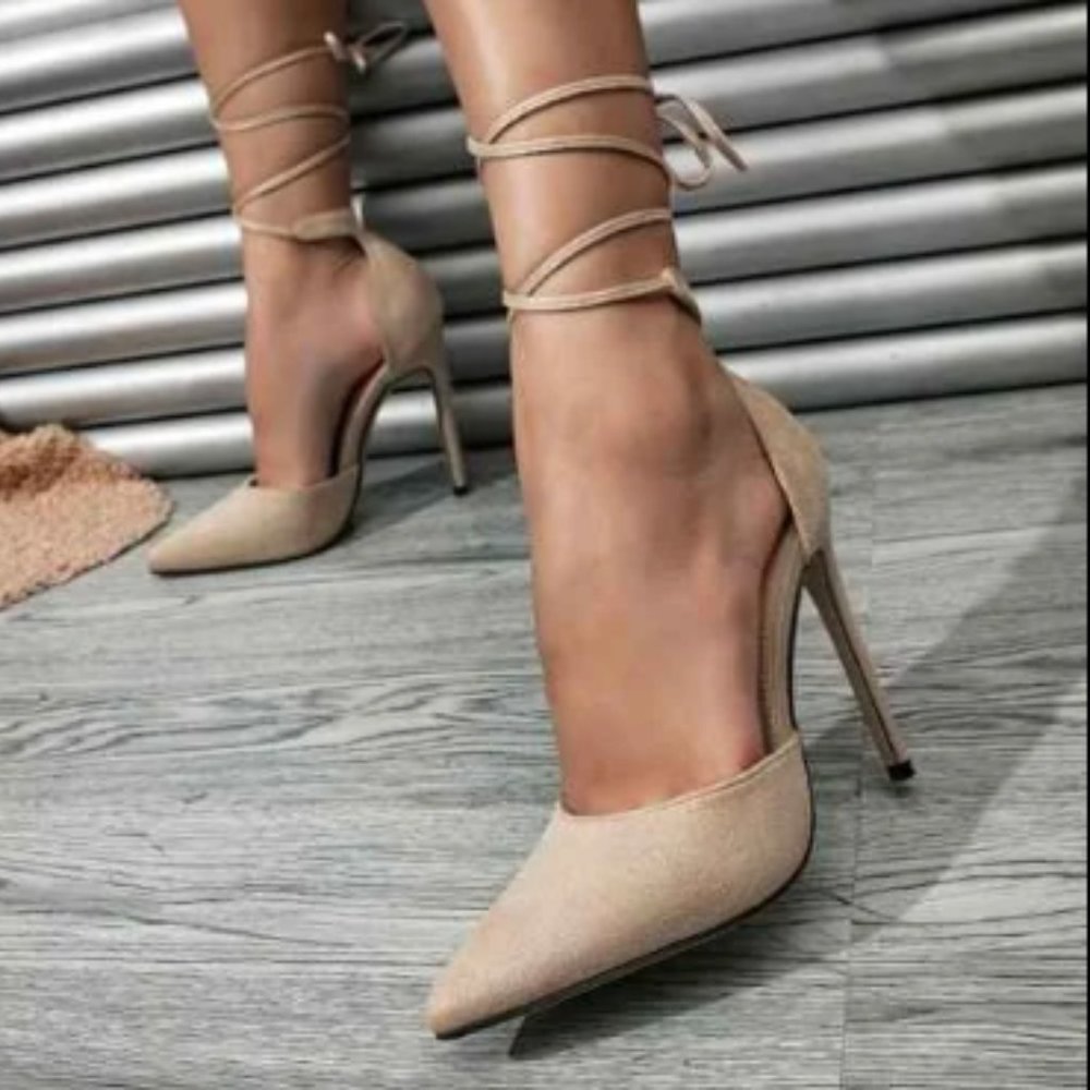 Strappy Tie Leg Stiletto Heels - Picture 4 of 6